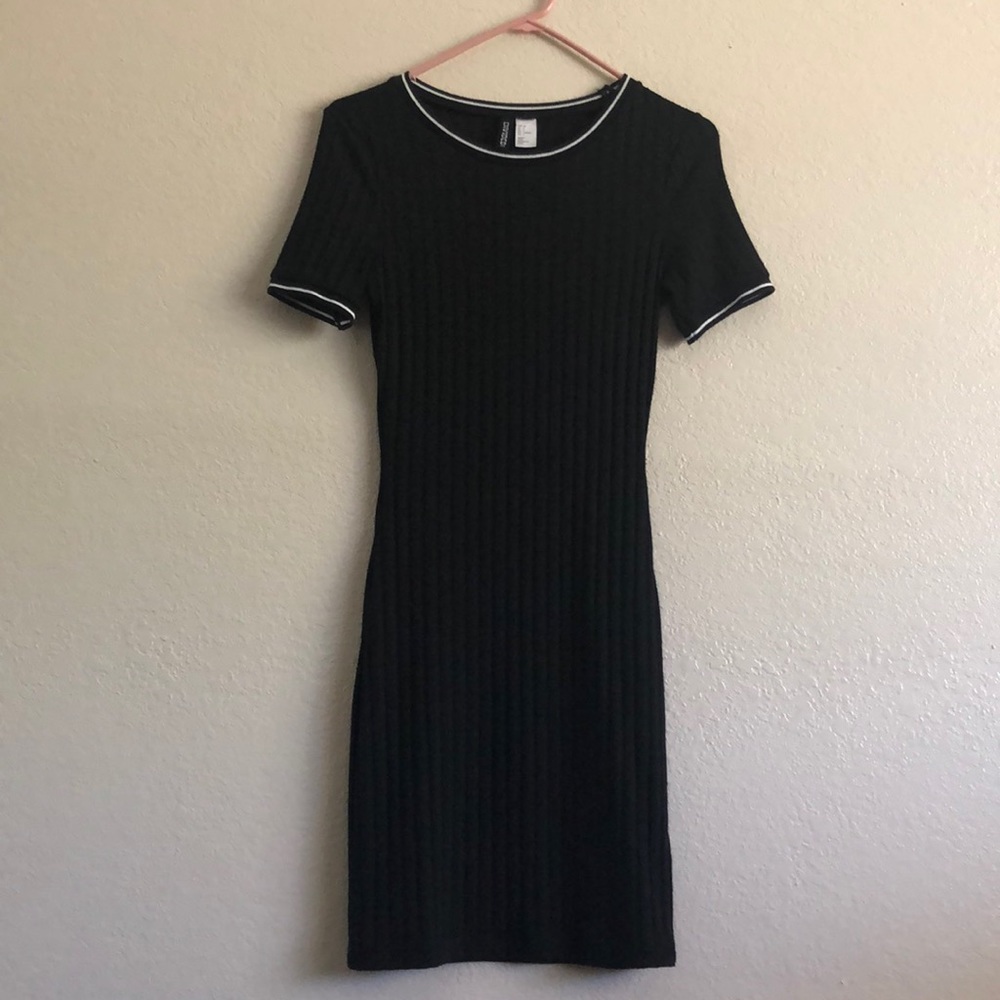 Black mini t-shirt dress